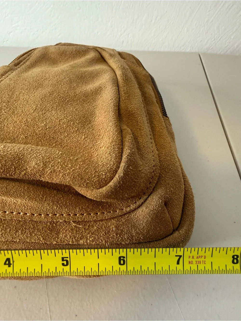 Free People Suede Sling Bag Crossbody Chest Pack Camel Tan Leather - Picture 6 of 14